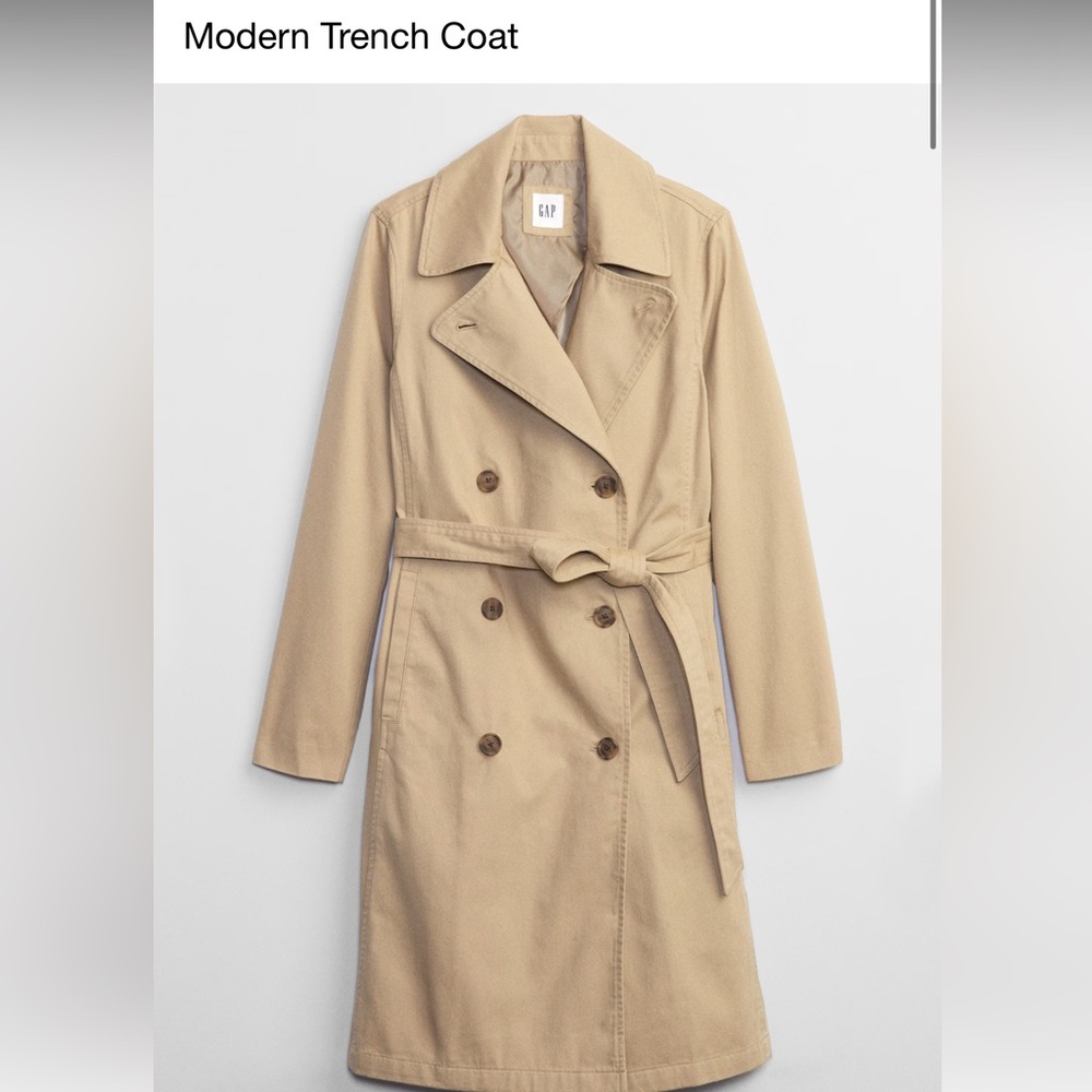 GAP Modern Trench Coat Size M NWT